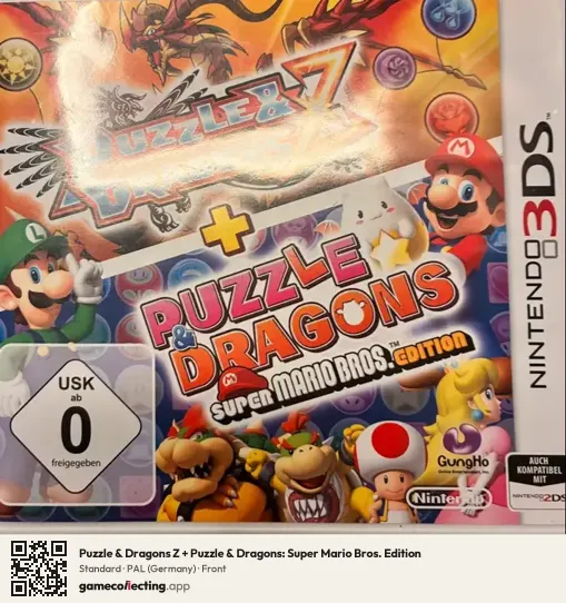 Puzzle & Dragons Z + Puzzle & Dragons: Super Mario Bros. Edition Nintendo 3DS, Germany box front