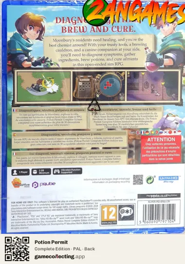 Potion Permit PlayStation 5, PAL box back