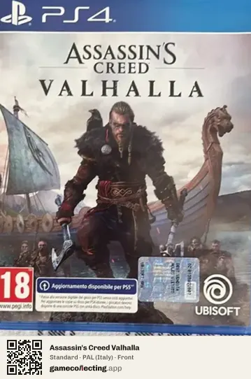 Assassin's Creed Valhalla PlayStation 4, Italy box front