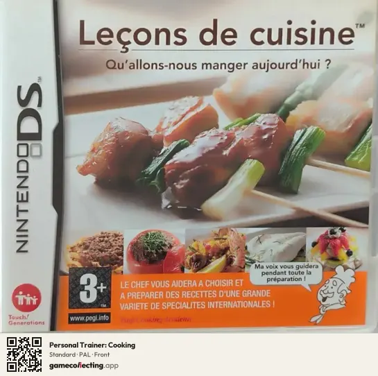 Personal Trainer: Cooking Nintendo DS, PAL box front