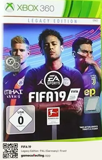 FIFA 19 Xbox 360, Germany box front