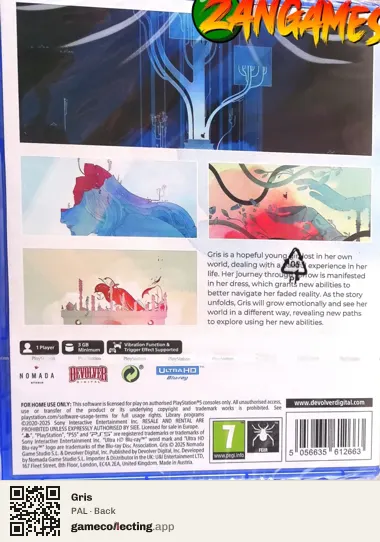 Gris PlayStation 5, PAL box back