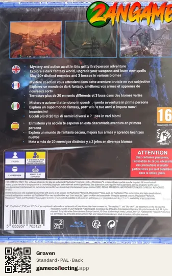 Graven PlayStation 4, PAL box back