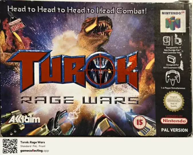 Turok: Rage Wars Nintendo 64, PAL box front