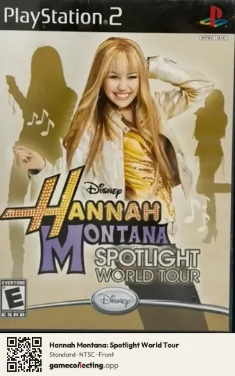 Hannah Montana: Spotlight World Tour PlayStation 2, NTSC box front