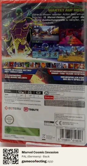 Marvel Cosmic Invasion Nintendo Switch 2, Germany box back