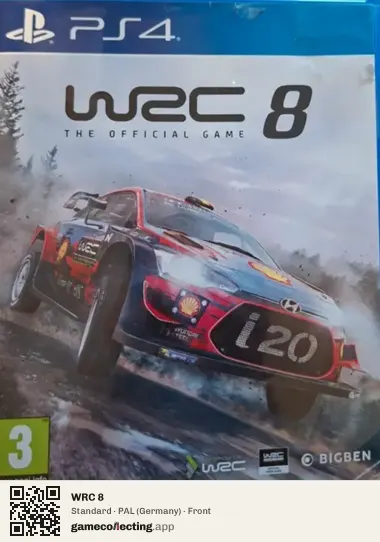 WRC 8 PlayStation 4, Germany box front