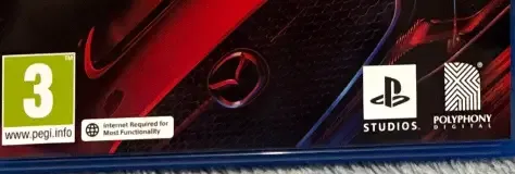 Gran Turismo 7, the PEGI square on its front