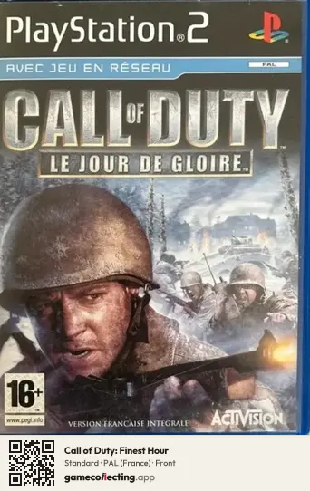 Call of Duty: Finest Hour PlayStation 2, France box front