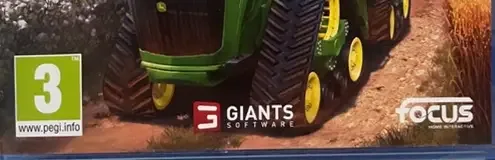 Farming Simulator 19, the PEGI square on its front