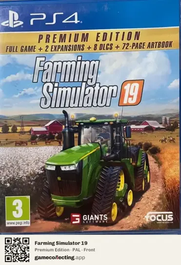 Farming Simulator 19 PlayStation 4, PAL box front