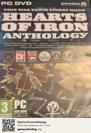 Hearts of Iron Anthology Computer, PAL box front