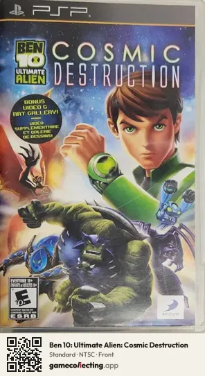 Ben 10: Ultimate Alien: Cosmic Destruction PlayStation Portable, NTSC box front
