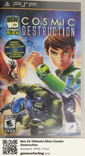 Ben 10: Ultimate Alien: Cosmic Destruction PlayStation Portable, NTSC box front