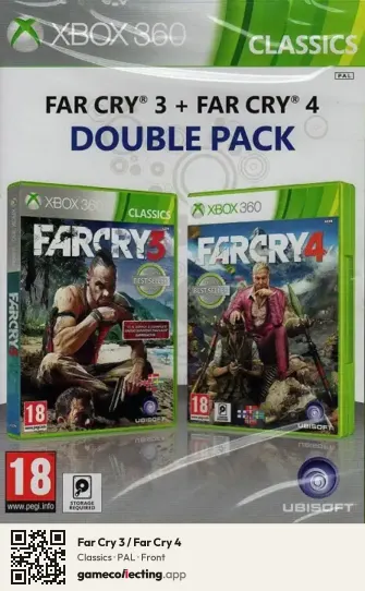 Far Cry 3 / Far Cry 4 Xbox 360, PAL box front