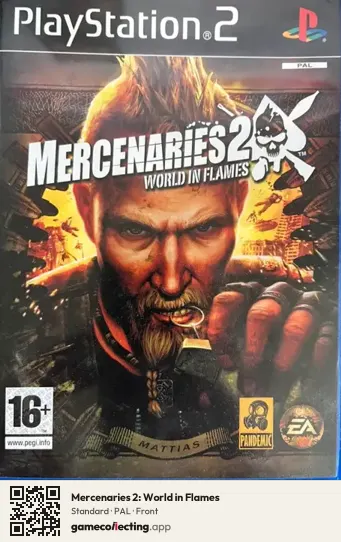 Mercenaries 2: World in Flames PlayStation 2, PAL box front