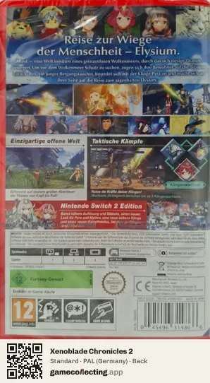 Xenoblade Chronicles 2 Nintendo Switch 2, Germany box back