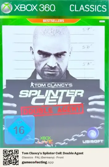 Tom Clancy's Splinter Cell: Double Agent Xbox 360, Germany box front