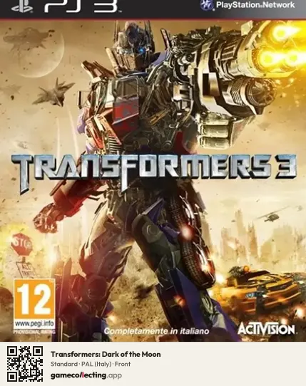 Transformers: Dark of the Moon PlayStation 3, Italy box front