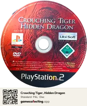 Crouching Tiger, Hidden Dragon PlayStation 2, PAL disc