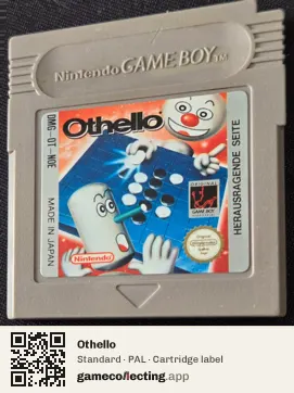 Othello Game Boy, PAL cartridge label