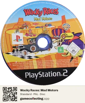 Wacky Races: Mad Motors PlayStation 2, PAL disc