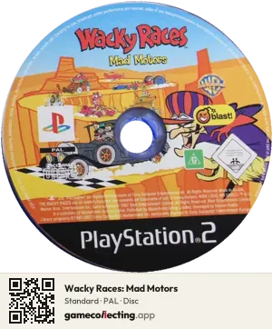 Wacky Races: Mad Motors PlayStation 2, PAL disc