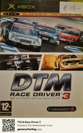 TOCA Race Driver 3 Xbox, Netherlands box front