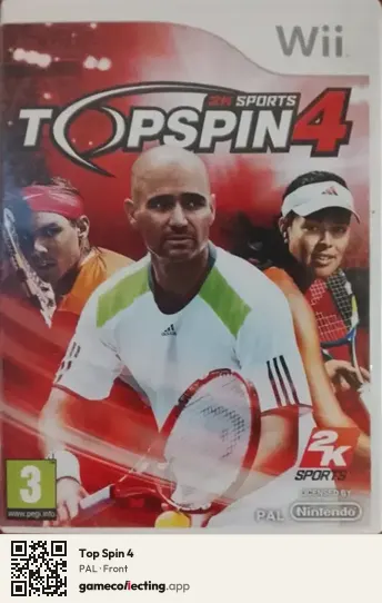 Top Spin 4 Nintendo Wii, PAL box front