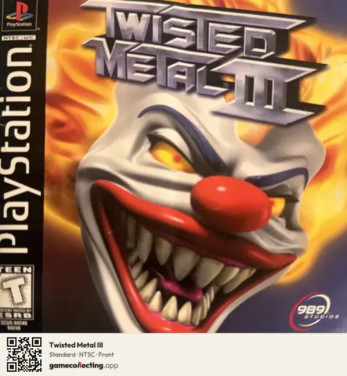 Twisted Metal III PlayStation, NTSC box front