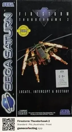 Firestorm: Thunderhawk 2 Sega Saturn, Australia box front