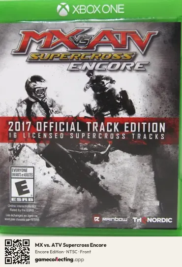 MX vs. ATV Supercross Encore Xbox One, NTSC box front