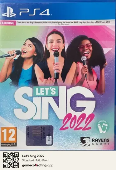 Let's Sing 2022 PlayStation 4, PAL box front