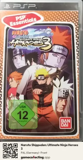 Naruto Shippuden: Ultimate Ninja Heroes 3 PlayStation Portable, Germany box front