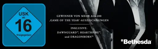 The Elder Scrolls V: Skyrim, the USK square on its front