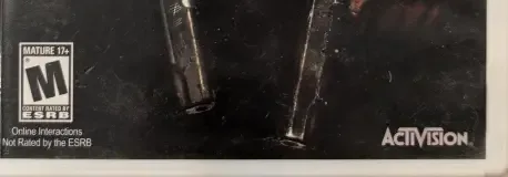 Call of Duty: Black Ops, the ESRB box on its front
