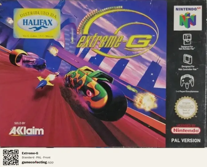 Extreme-G Nintendo 64, PAL box front