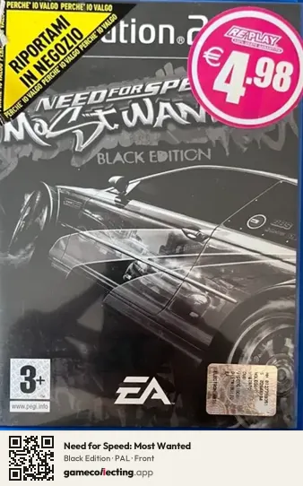 Need for Speed: Most Wanted PlayStation 2, PAL box front