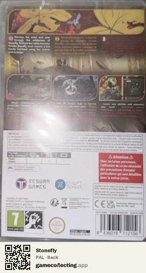 Stonefly Nintendo Switch, PAL box back