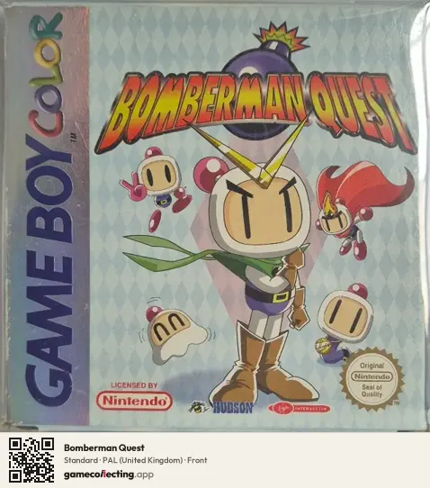 Bomberman Quest Game Boy Color, United Kingdom box front