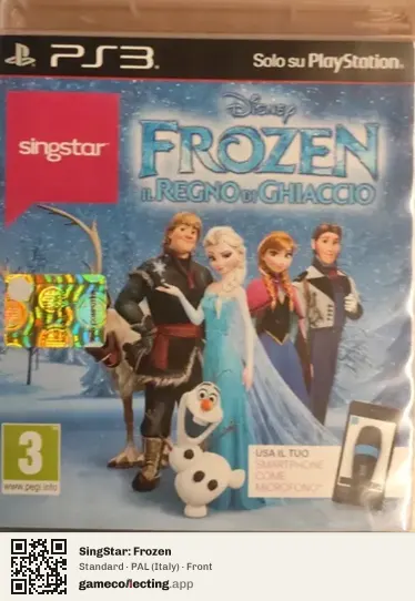 SingStar: Frozen PlayStation 3, Italy box front