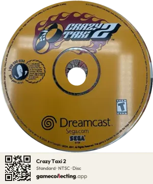 Crazy Taxi 2 Sega Dreamcast, NTSC disc