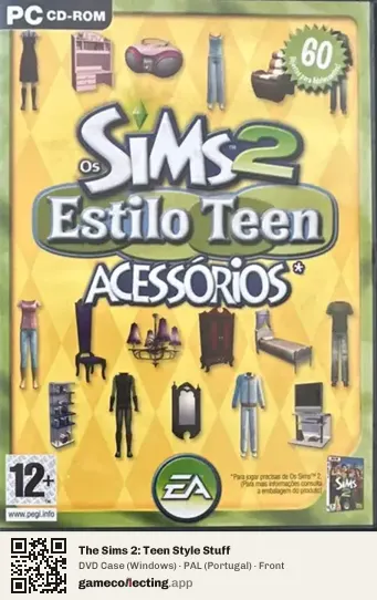 The Sims 2: Teen Style Stuff Computer, Portugal box front