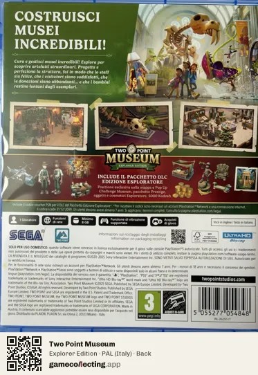Two Point Museum PlayStation 5, Italy box back