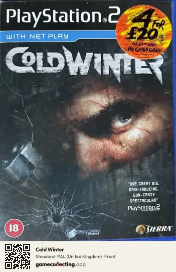 Cold Winter PlayStation 2, United Kingdom box front