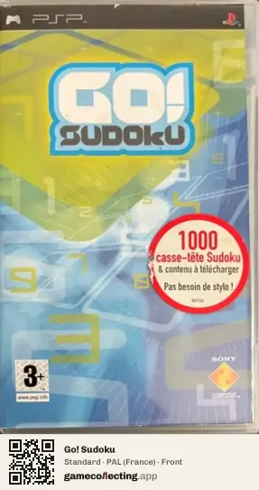 Go! Sudoku PlayStation Portable, France box front
