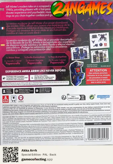 Akka Arrh PlayStation 5, PAL box back