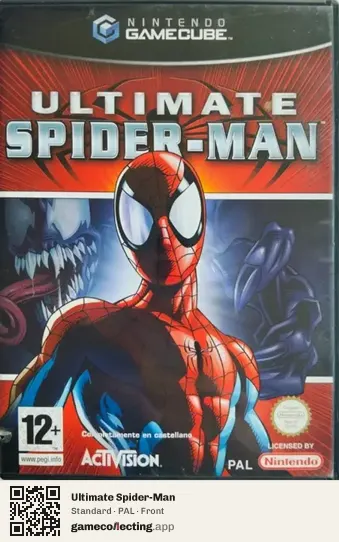 Ultimate Spider-Man Nintendo GameCube, PAL box front