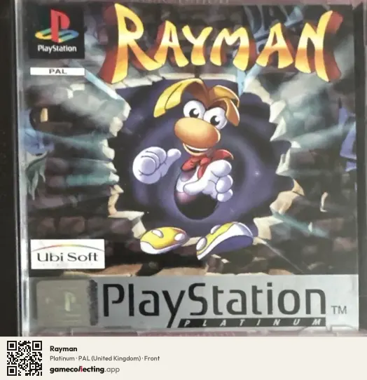 Rayman PlayStation, United Kingdom box front