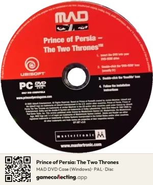 Prince of Persia: The Two Thrones Computer, PAL disc